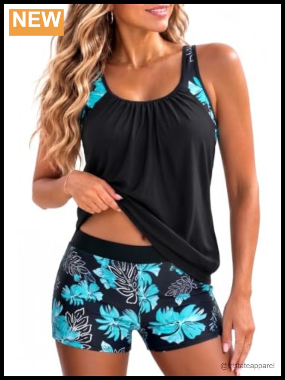 Daci Women Tankini Swimsuits with Shorts Blouson Bathing Suit